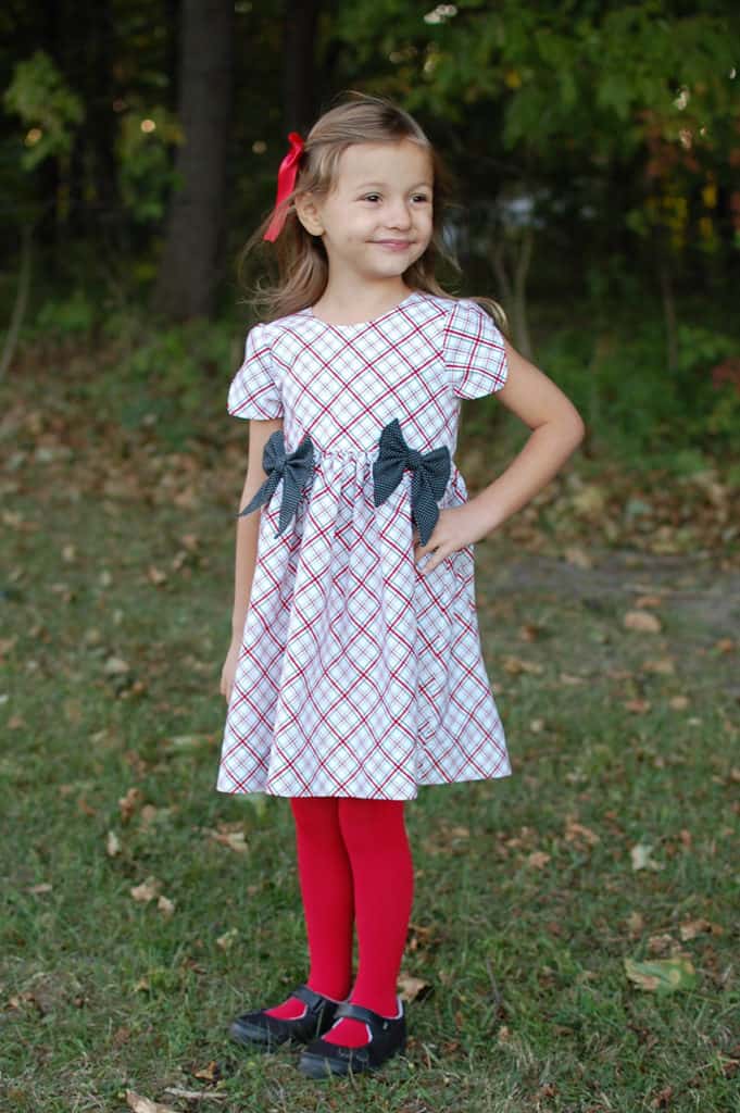 Simple Life Pattern Company | Geneva's Vintage Bow Dress. Downloadable PDF Sewing Patterns. Geneva's Vintage Bow Dress is a stylish dress with the most beautiful vintage feel.  Whether you are looking for an everyday dress or something more fancy for a special occasion this pattern will be a staple in your stash.