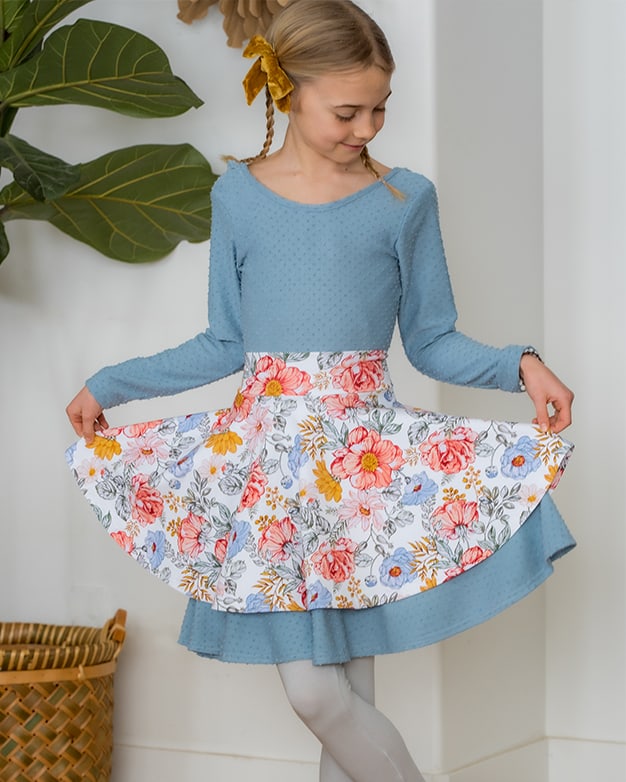 Girls Novelty Circle Skirt | Rainbow Sparkle - City Threads USA