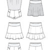 Simple Life Pattern Company Ace Pocket Skort. Half Circle Skirt with ruffle or flounce. Designed for knits and is beginner friendly. PDF sewing pattern with projector file. Kids, youth and teen sizes. Flounce skirt with contoured waistband and side pocket shorts. Athletic skort perfect for tennis, golf, gymnastics and all sports. Athleisure wear for kids girls. Mini workout skort perfect gym outfit. skort with pockets for phone, money, keys, chapstick...