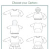 River sweater crop top dress Simple Life Pattern Company. Downloadable PDF sewing patterns with projector friendly file and A0 large format print file. Intermediate sewing level. Hoodie crop top with tiered skirt. Hooded sweatshirt fir kids and girls 2t-16. tween girls youth tutorial. Print at home knit stretch fabric with knit or woven skirt.