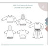 simple life pattern company adult womens ladies River hooded sweater. Sweatshirt sewing pattern downloadable pdf sewing pattern with projector friendly file. Pocket crop top and dress with long sleeves and cuffs. Stretch fabrics knit with hemband elastic crop top lounge athlesiure wear. cozy comfy top with hood and kangaroo pocket. Unique sweater for ladies tweens sizes 00-20. Sweater over dress faux look. Simple skirt can be woven or knit.